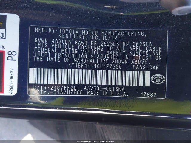 Toyota Camry Se Limited Edition