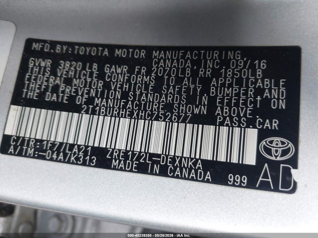 Toyota Corolla Xle