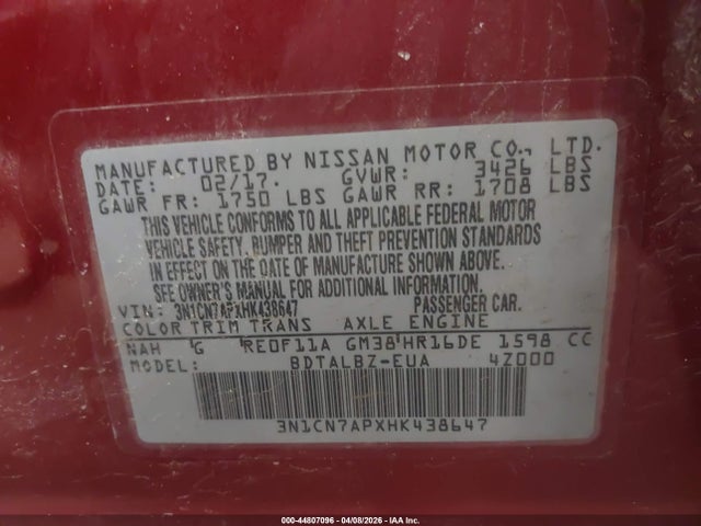 Nissan Versa 1.6 Sv