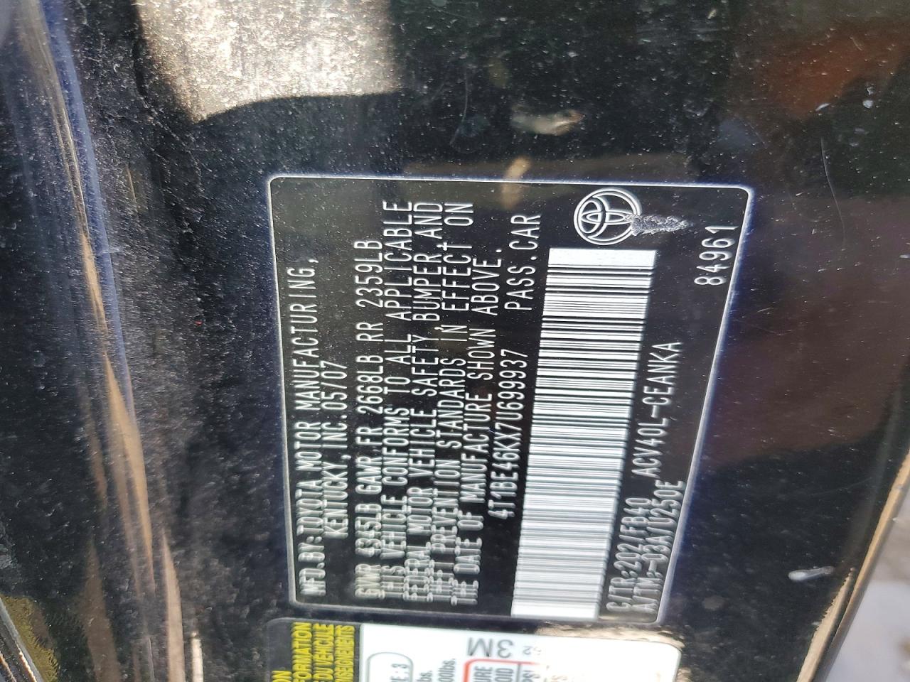 Toyota Camry Le