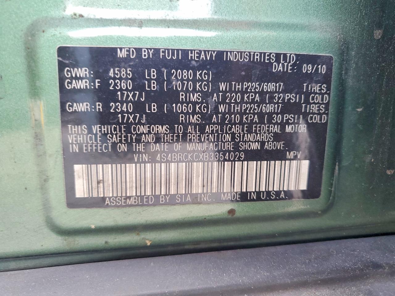 Subaru Outback 2.5i Limited