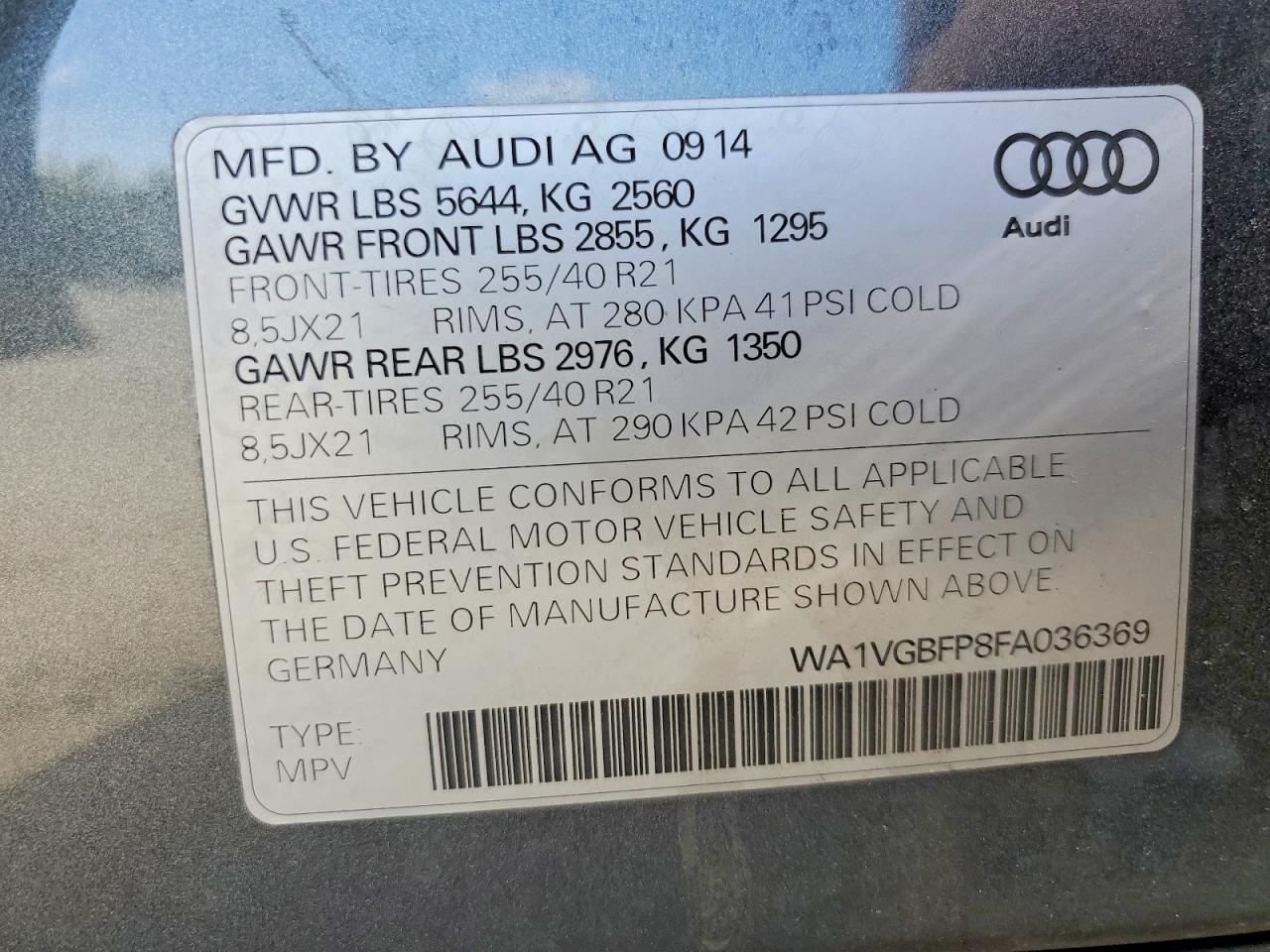 Audi Sq Prestige