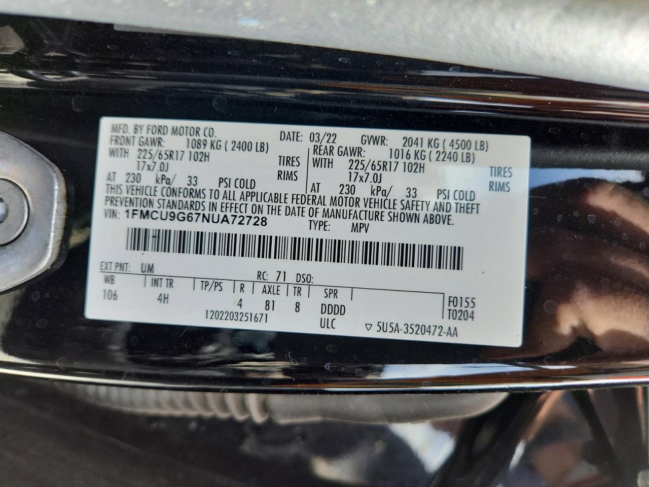 Ford Escape Se