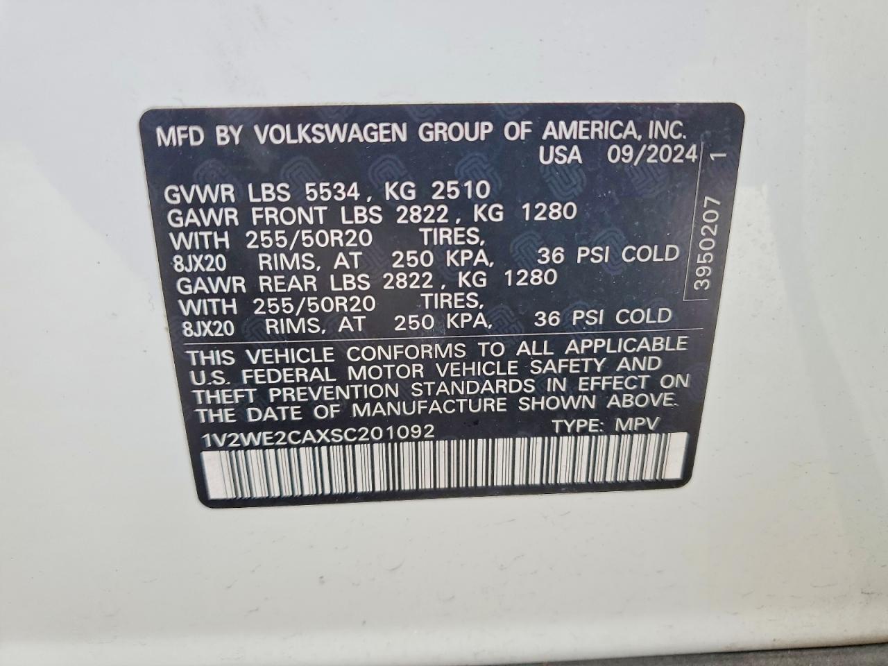 Volkswagen Atlas Se