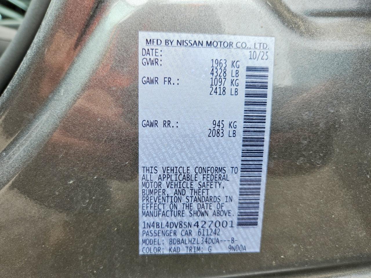 Nissan Altima Sv