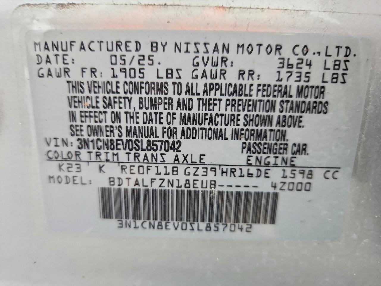 Nissan Versa Sv