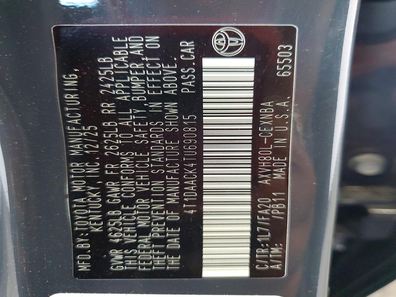 Toyota Camry Le
