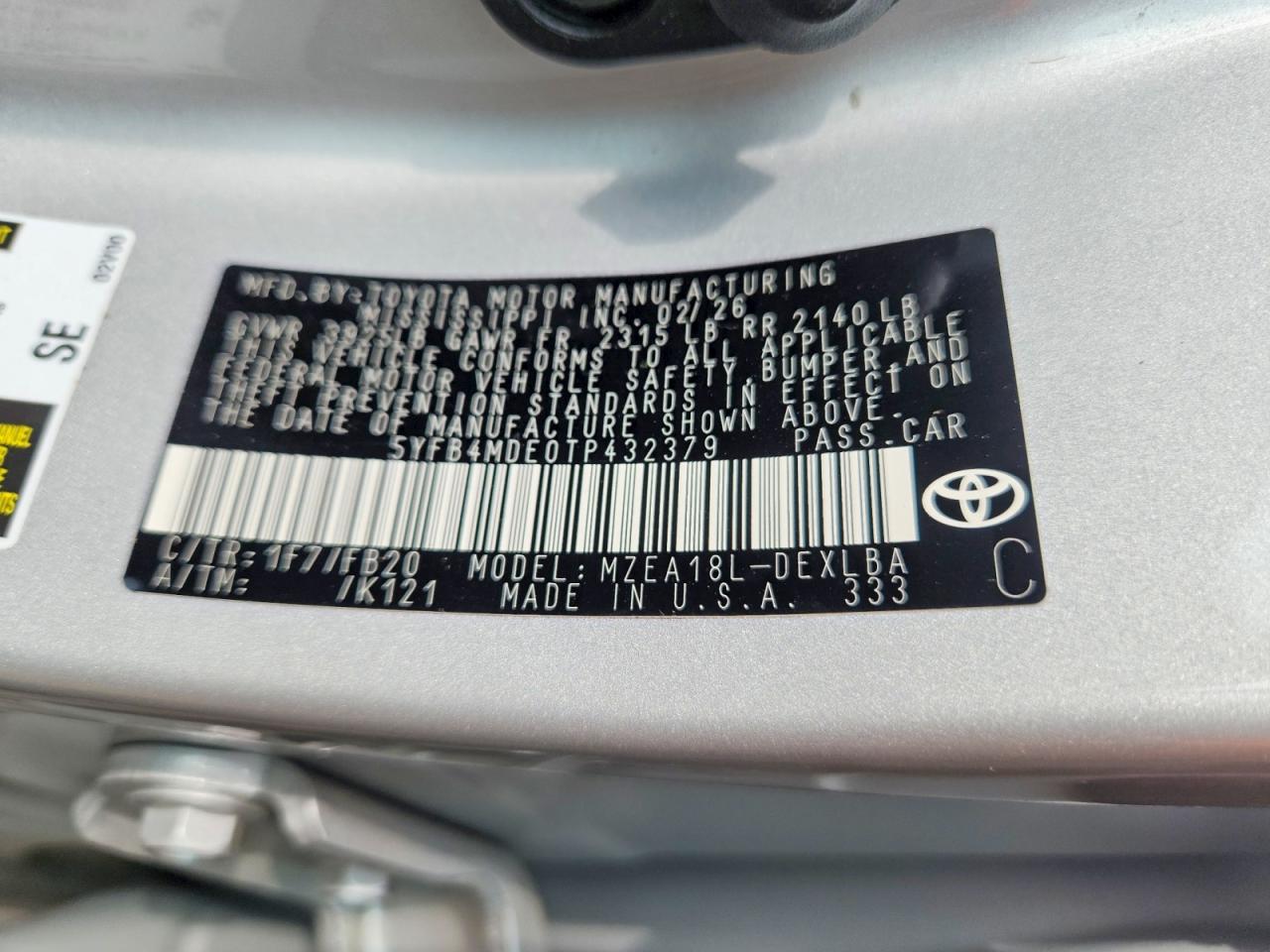 Toyota Corolla Le