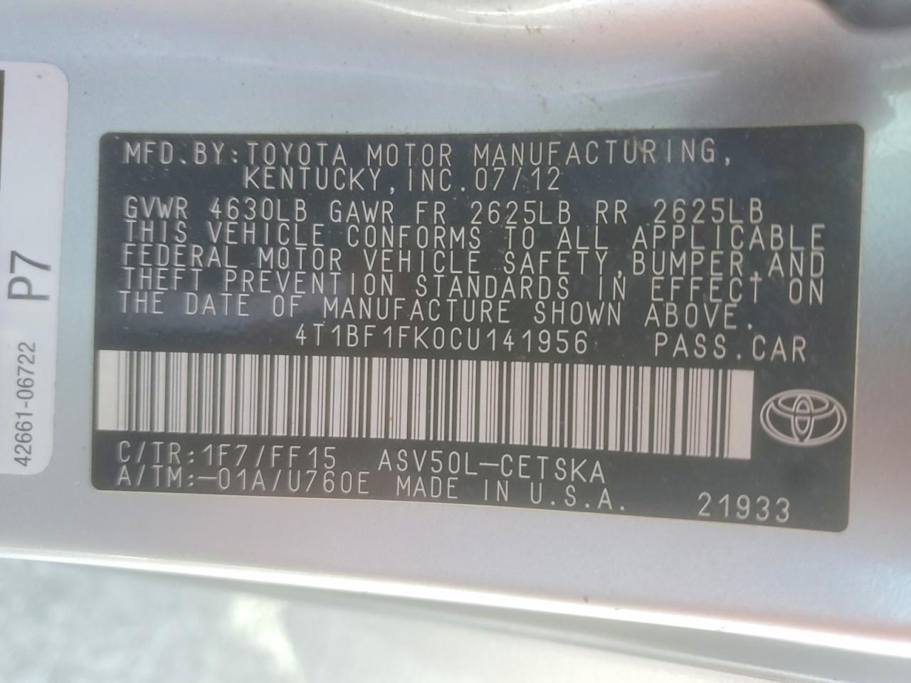 Toyota Camry Se