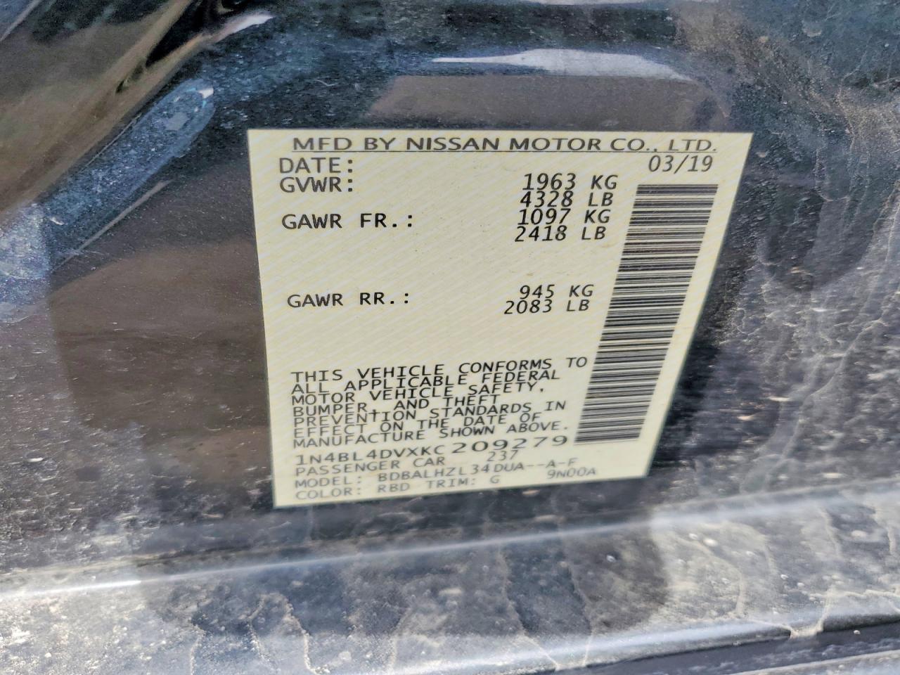 Nissan Altima Sv