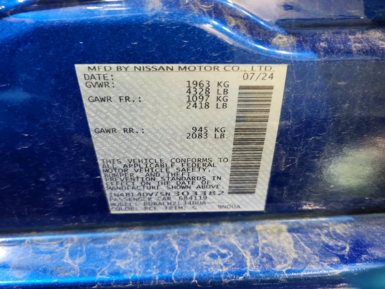 Nissan Altima Sv