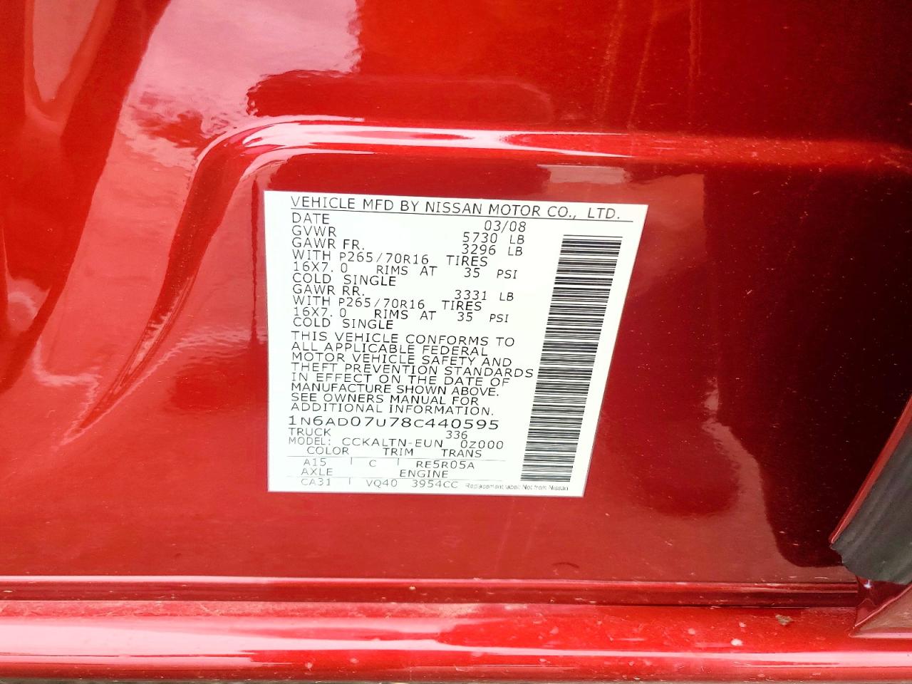 Nissan Frontier Se V6