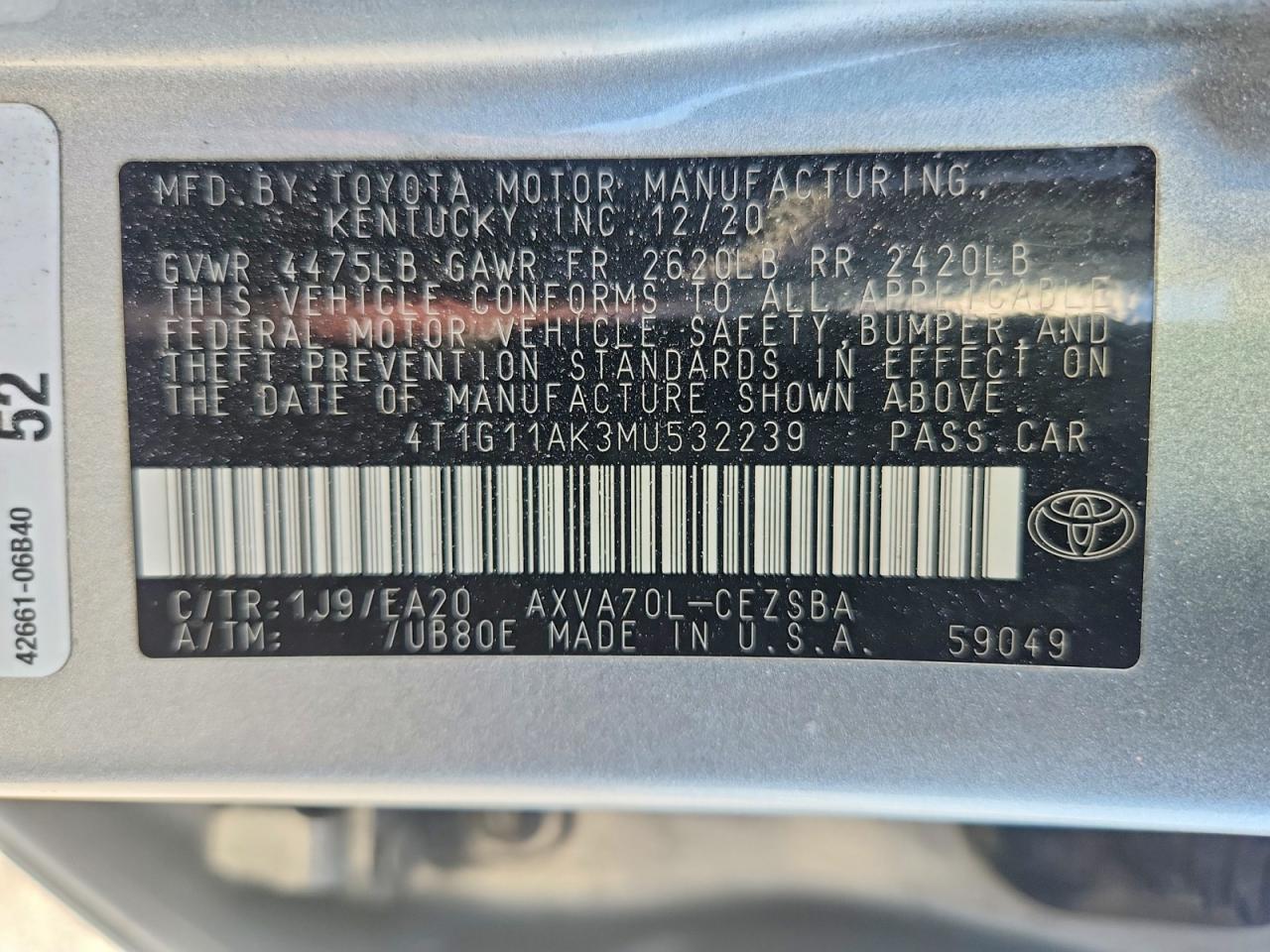 Toyota Camry Se