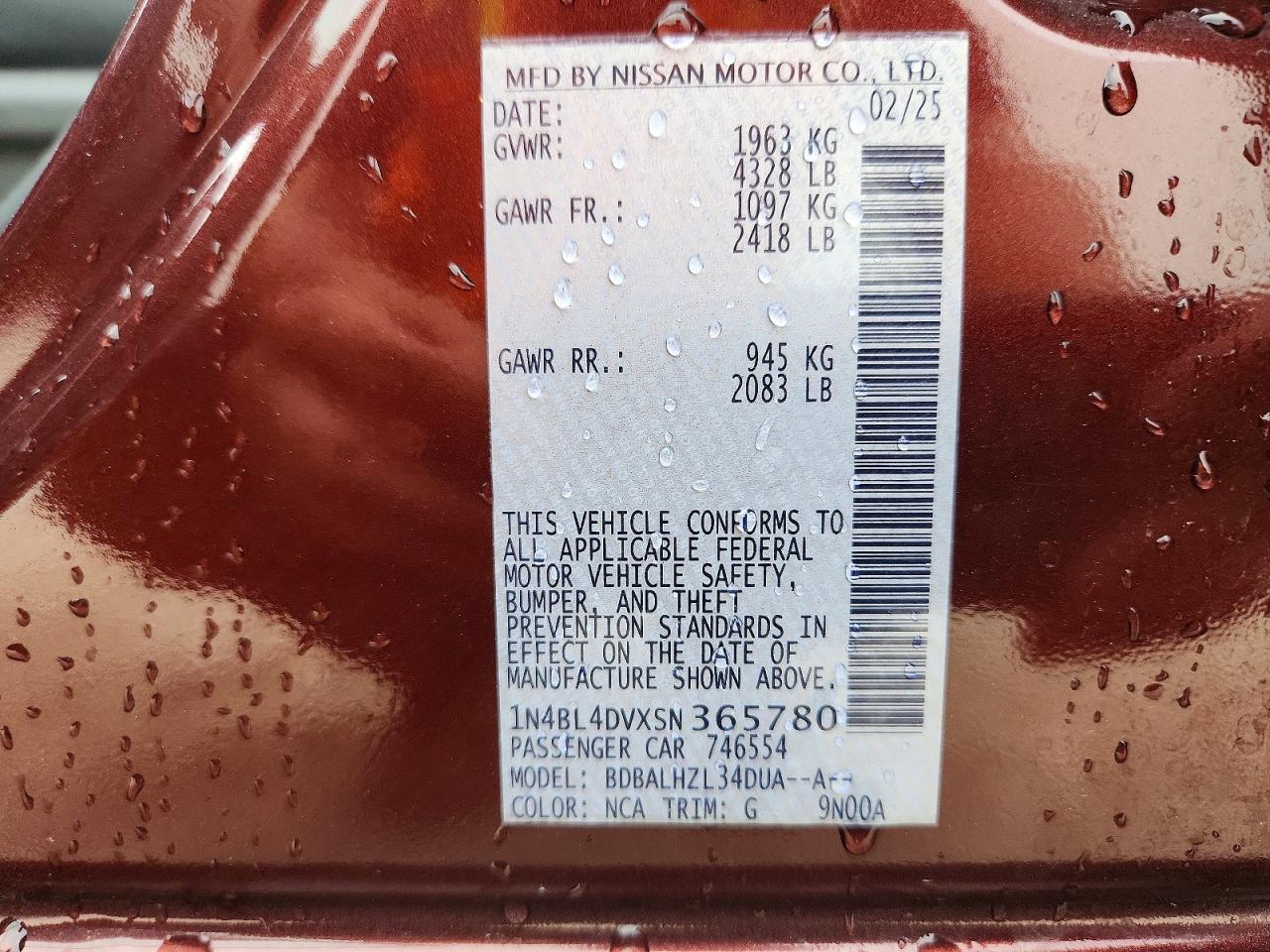 Nissan Altima Sv