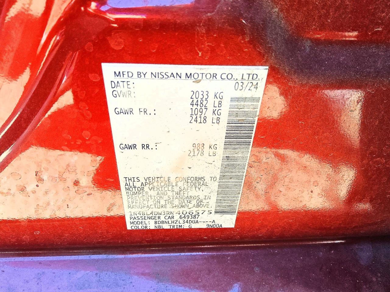 Nissan Altima Sv