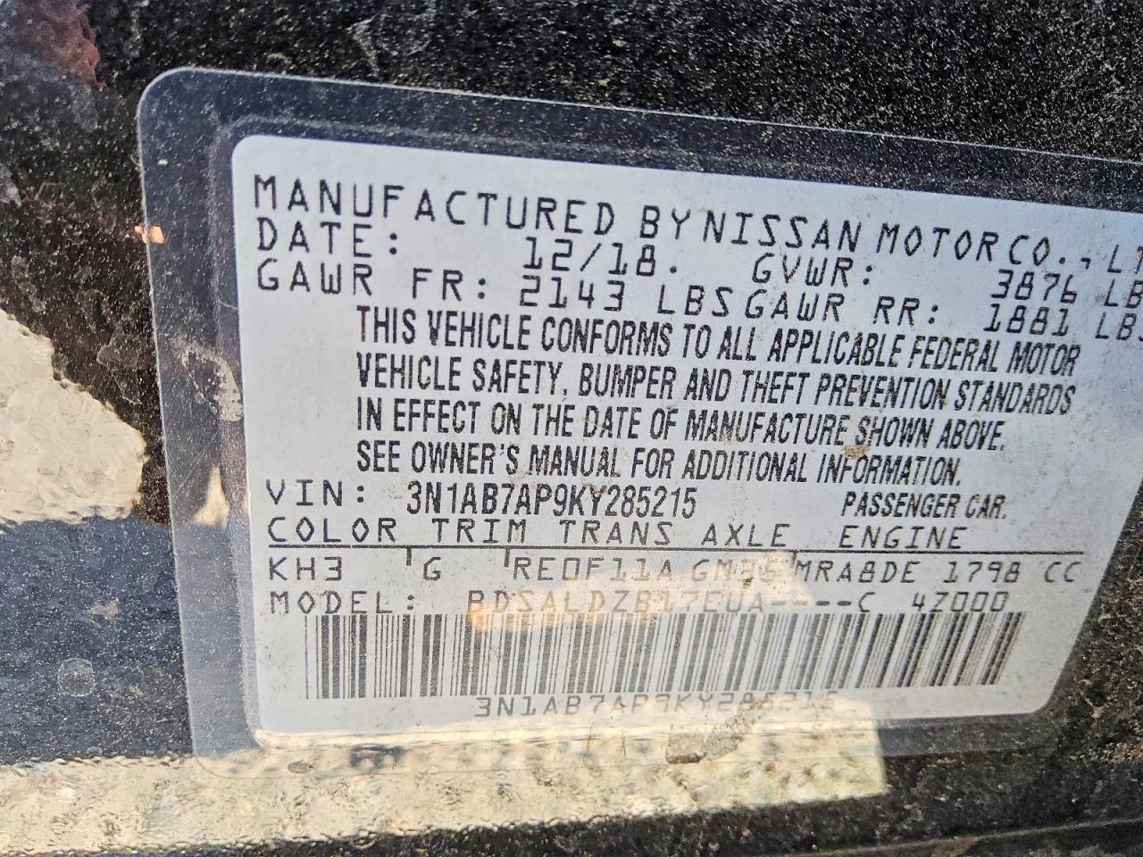 Nissan Sentra Sv