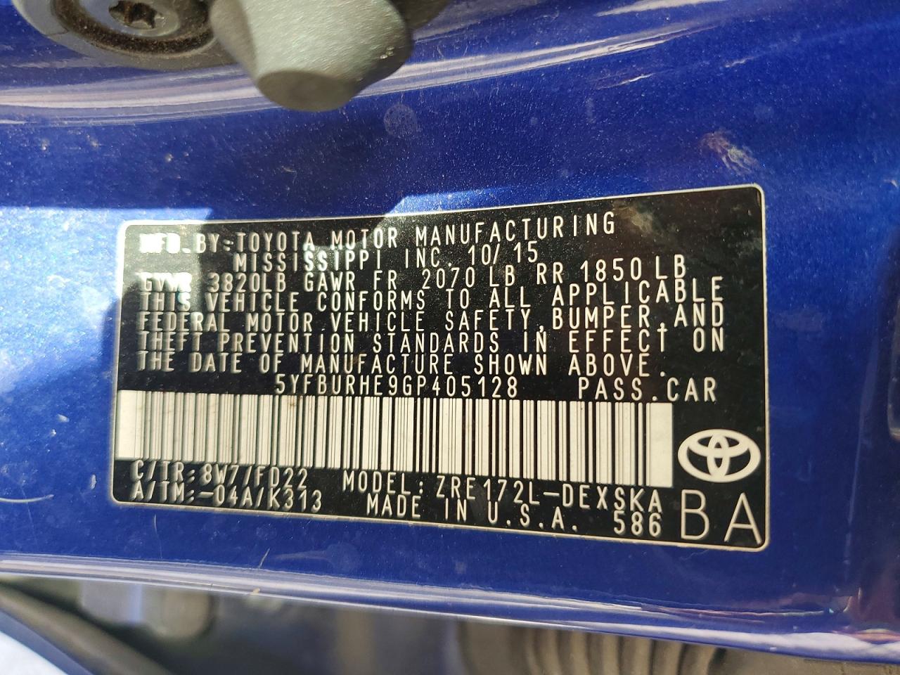Toyota Corolla S Plus