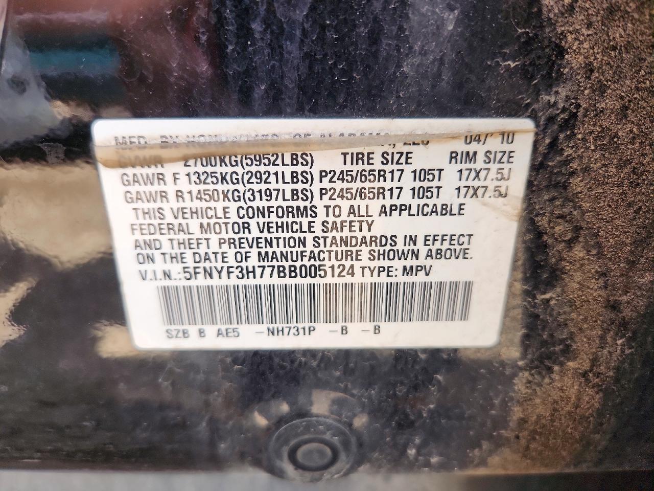 Honda Pilot Exln