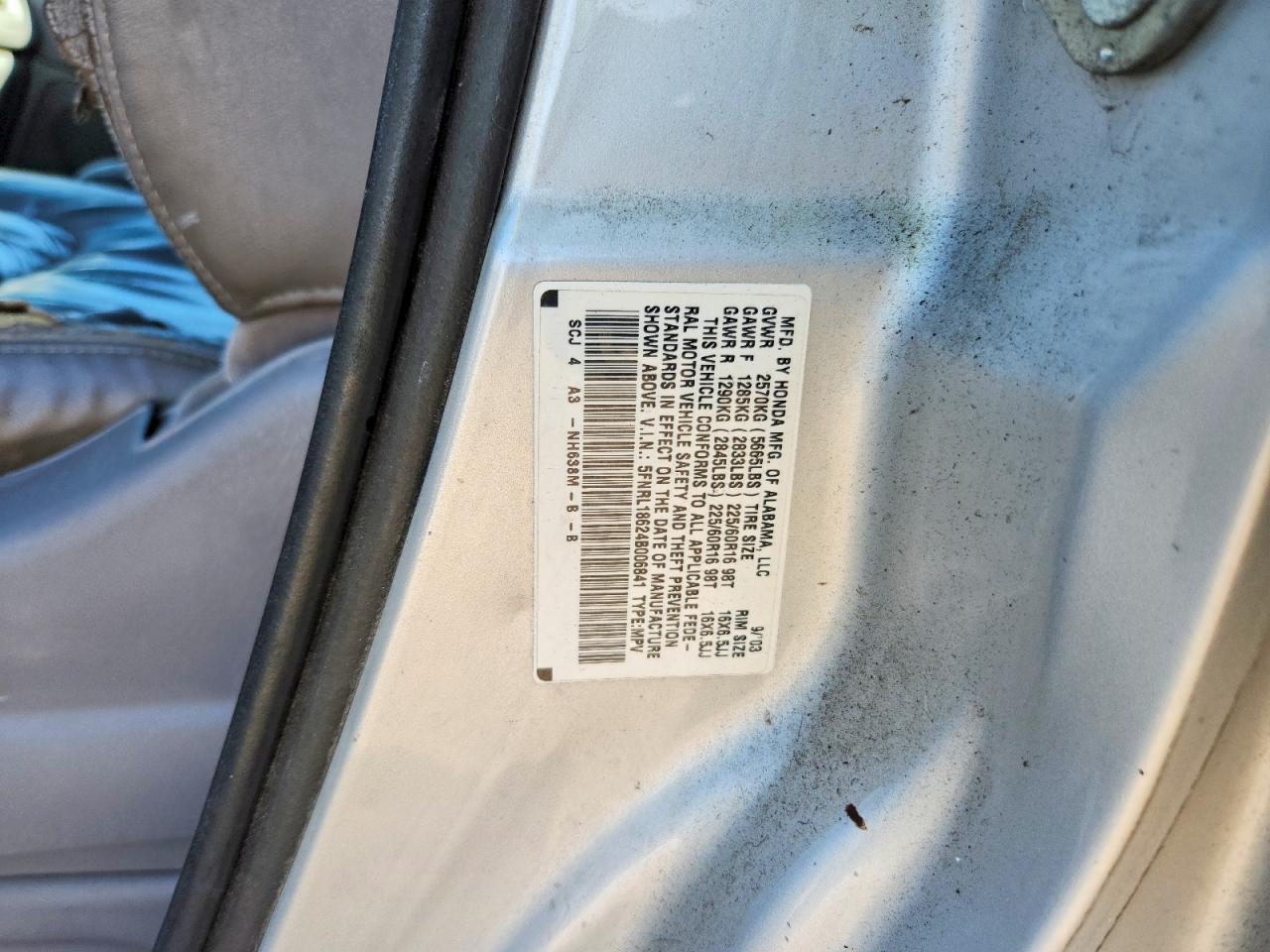 Honda Odyssey Ex