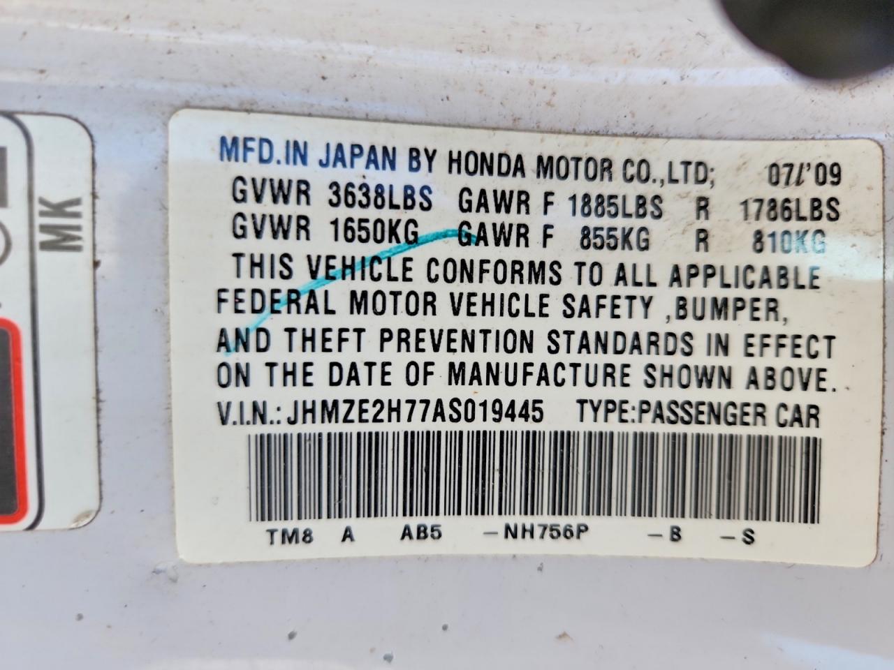 Honda Insight Ex