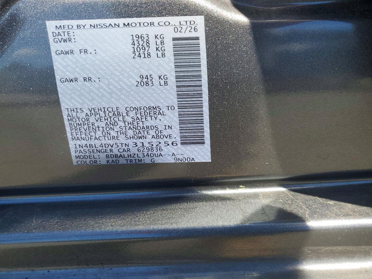 Nissan Altima Sv