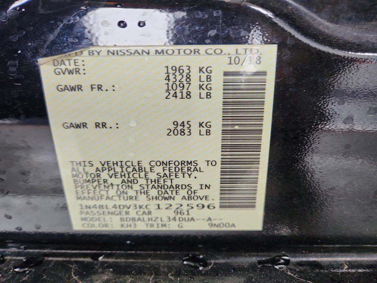 Nissan Altima Sv