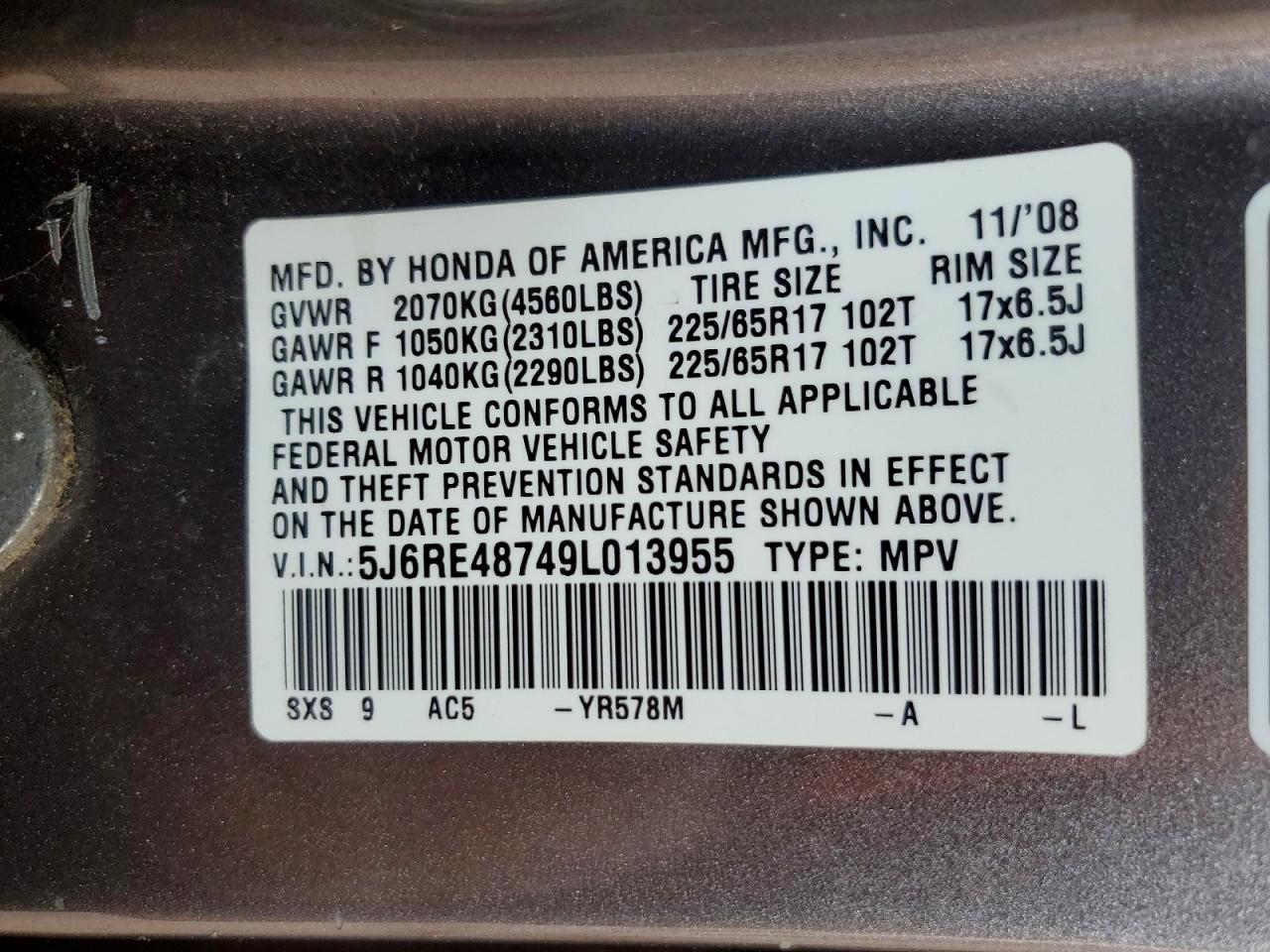 Honda Crv Exl