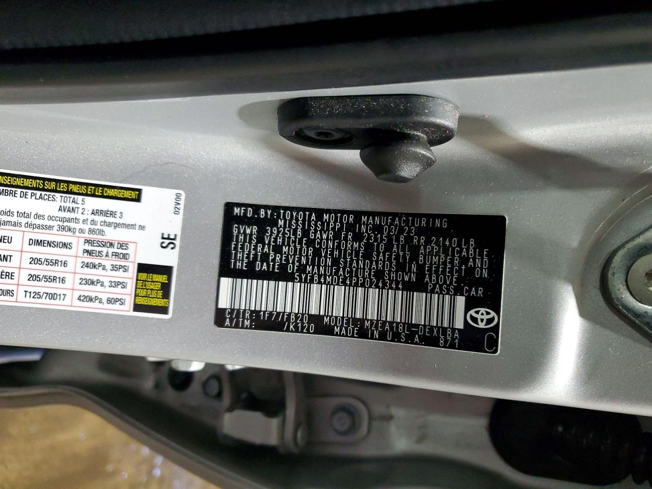 Toyota Corolla Le