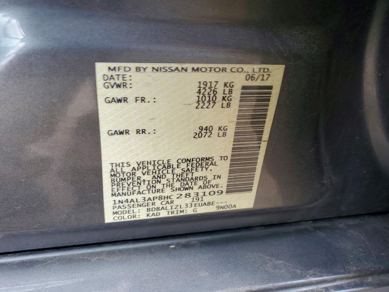 Nissan Altima 2.5 Sv