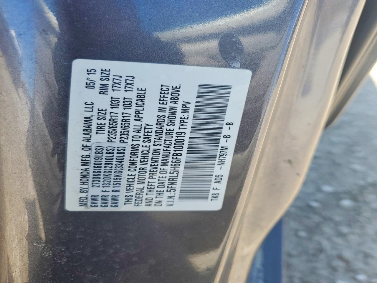Honda Odyssey Exl