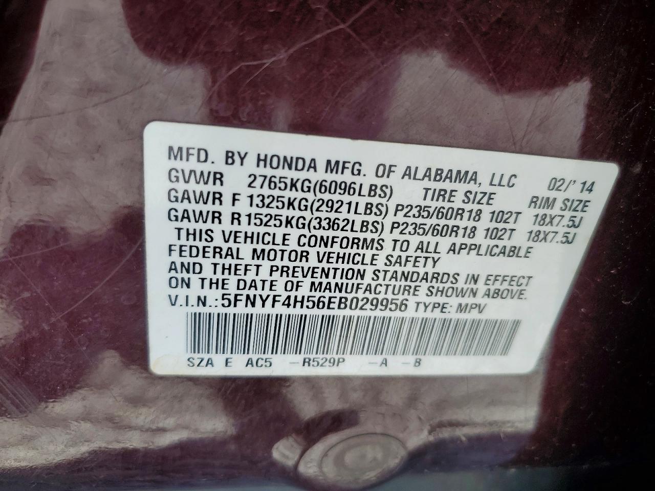 Honda Pilot Exl