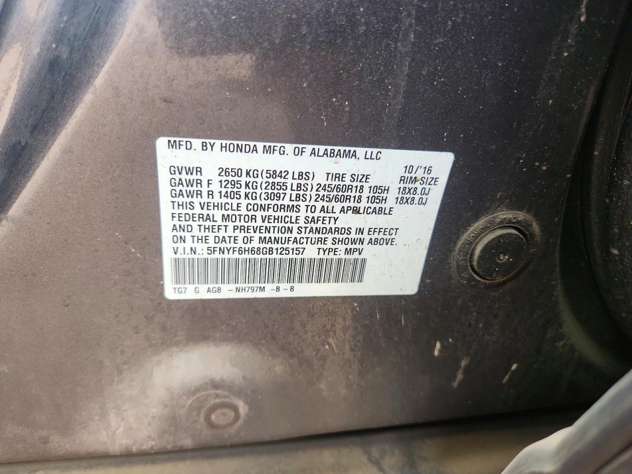 Honda Pilot Exl