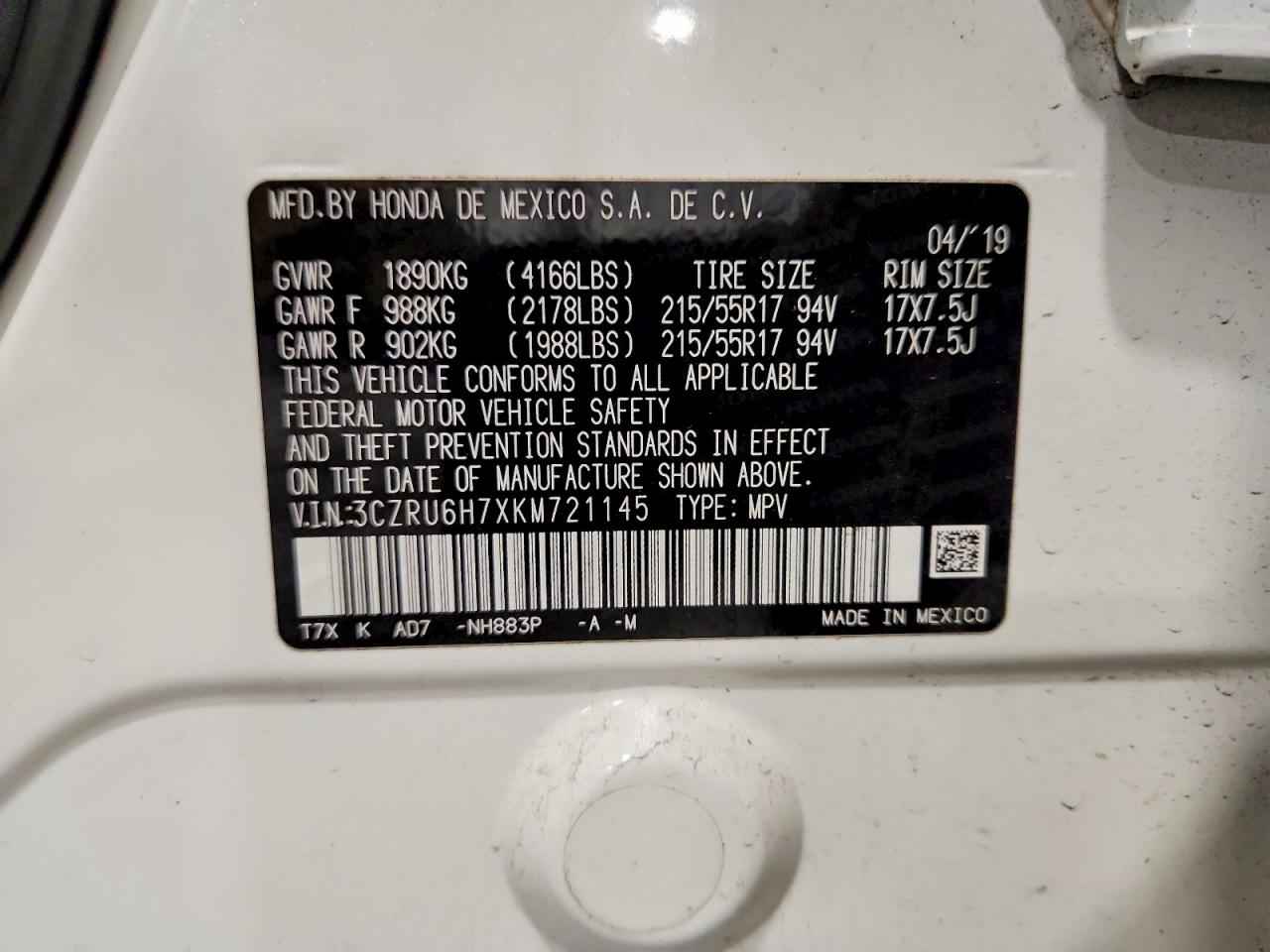 Honda HR-V Exl