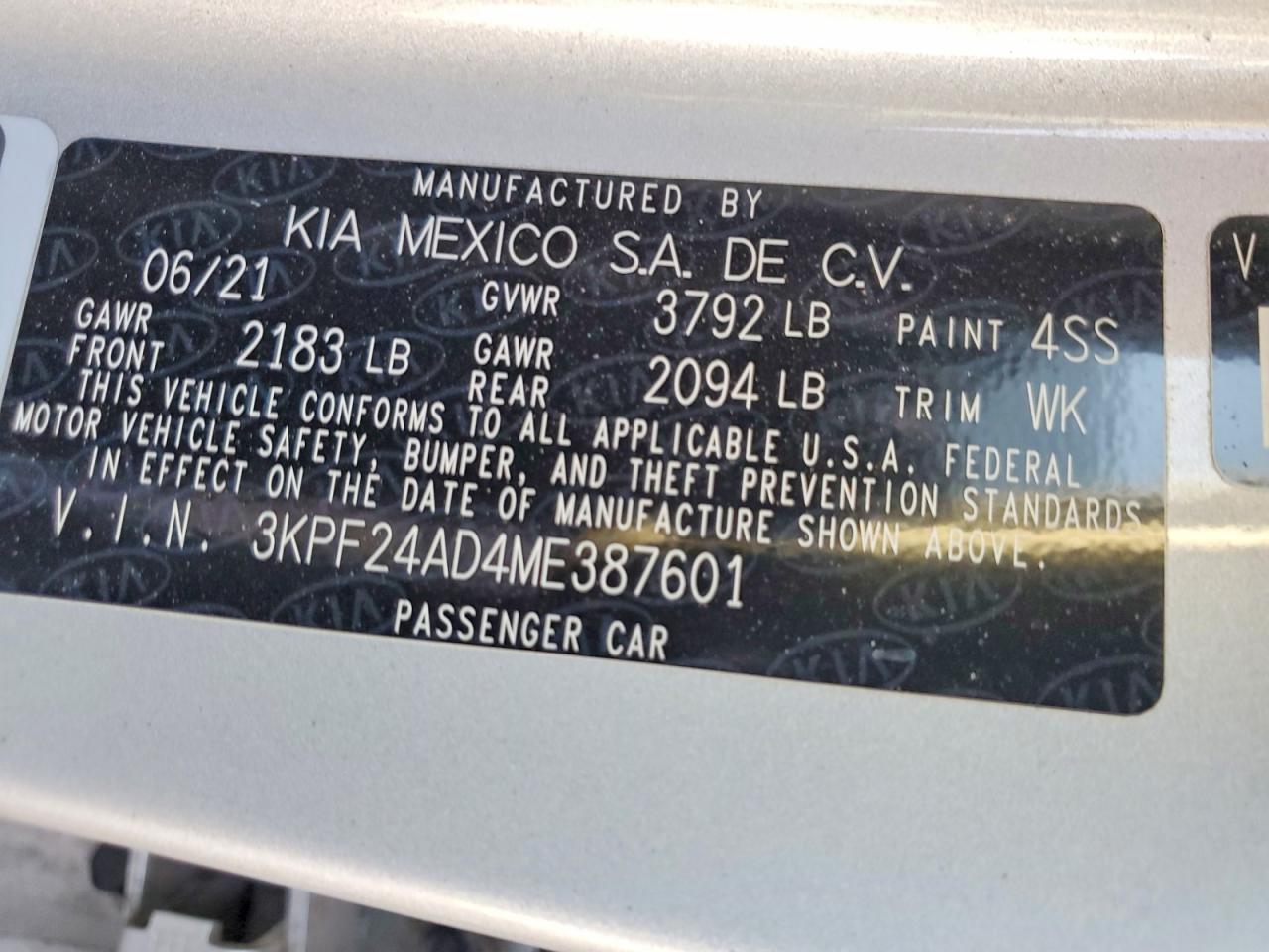 Kia Forte Lxs