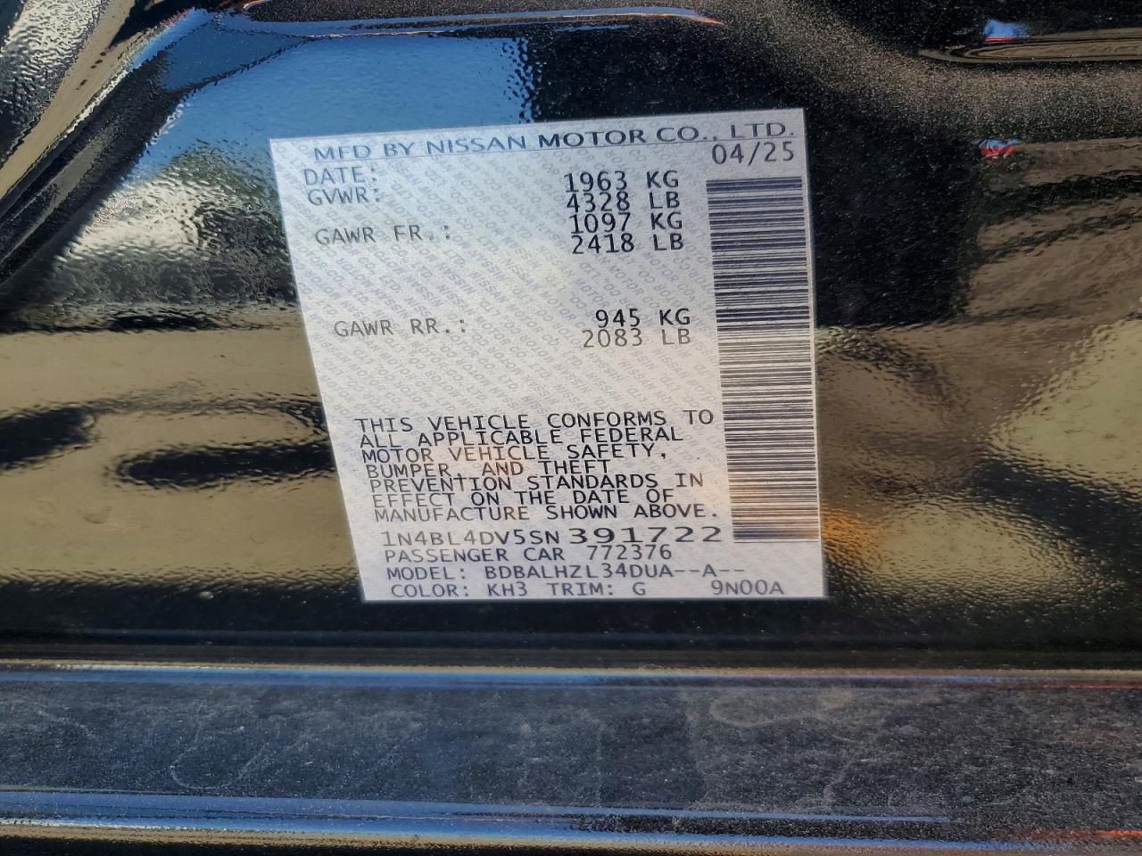 Nissan Altima Sv