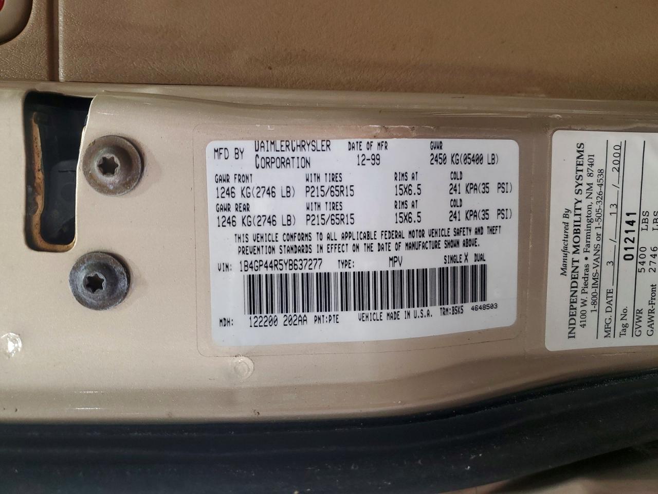 Dodge Caravan Se