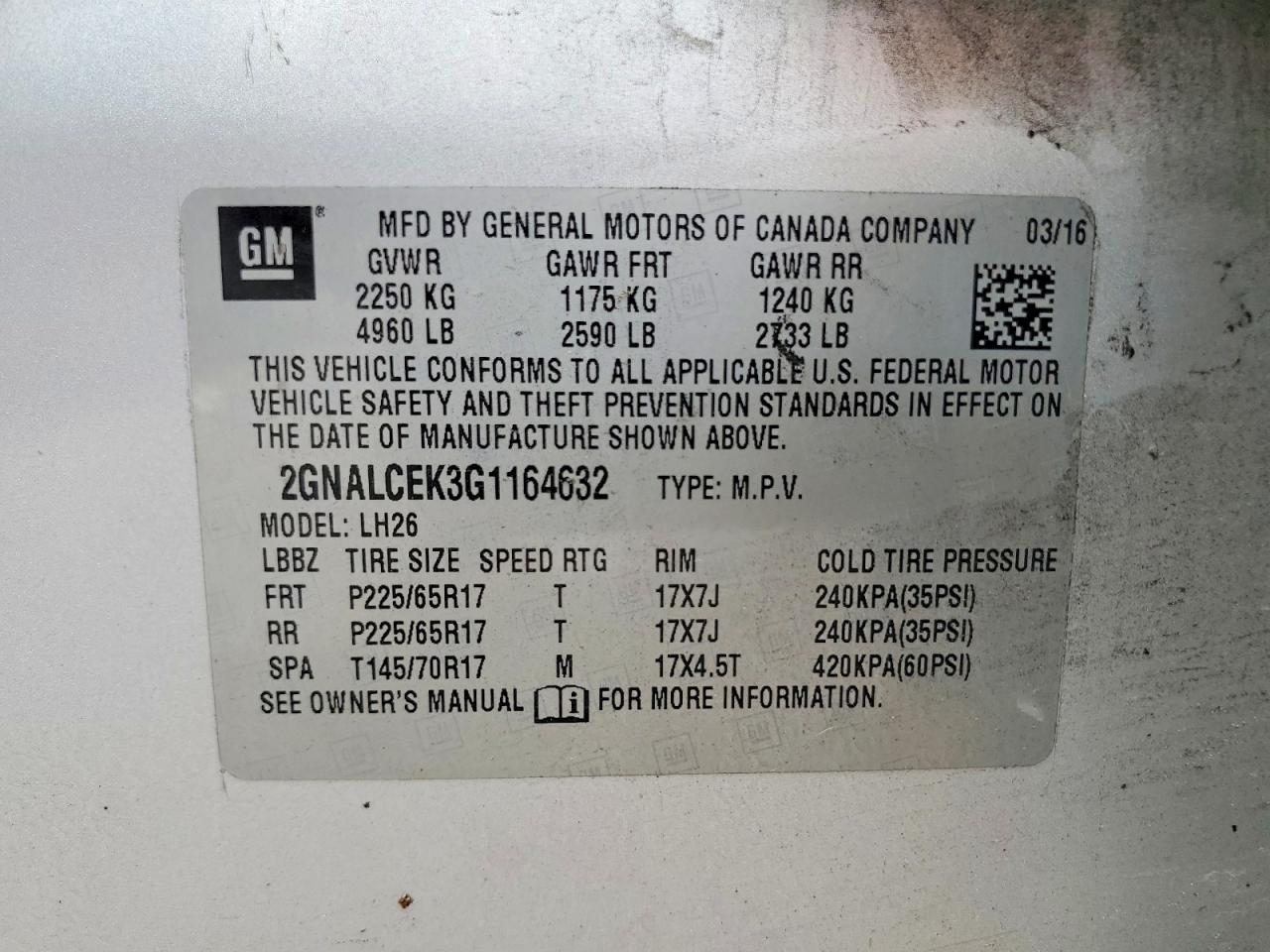 Chevrolet Equinox Lt