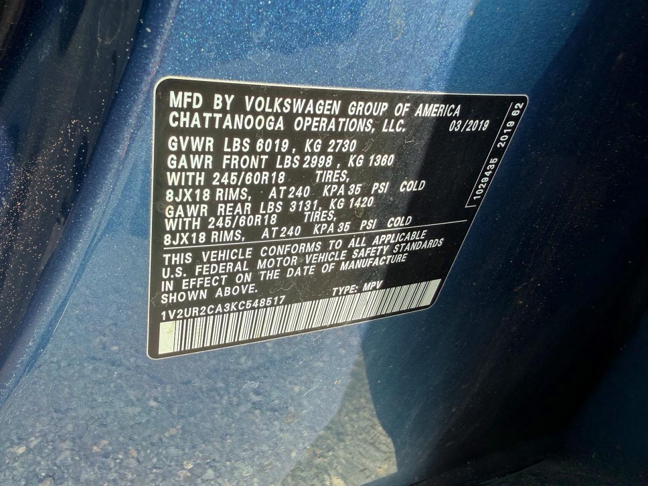 Volkswagen Atlas Se