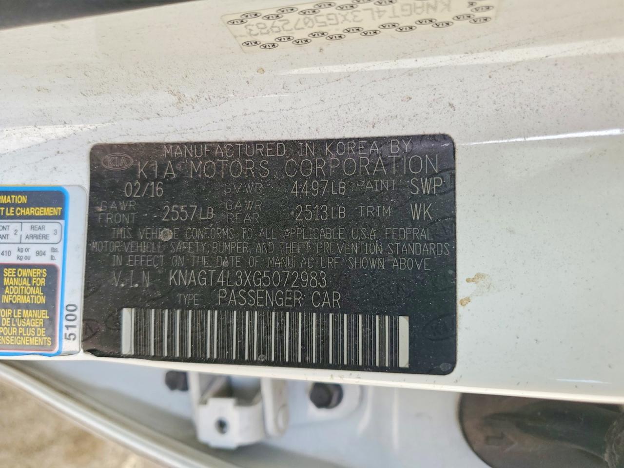 Kia Optima Lx