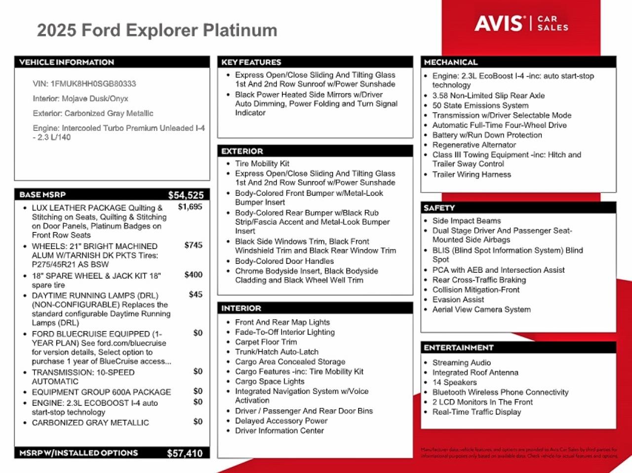 Ford Explorer Platinum