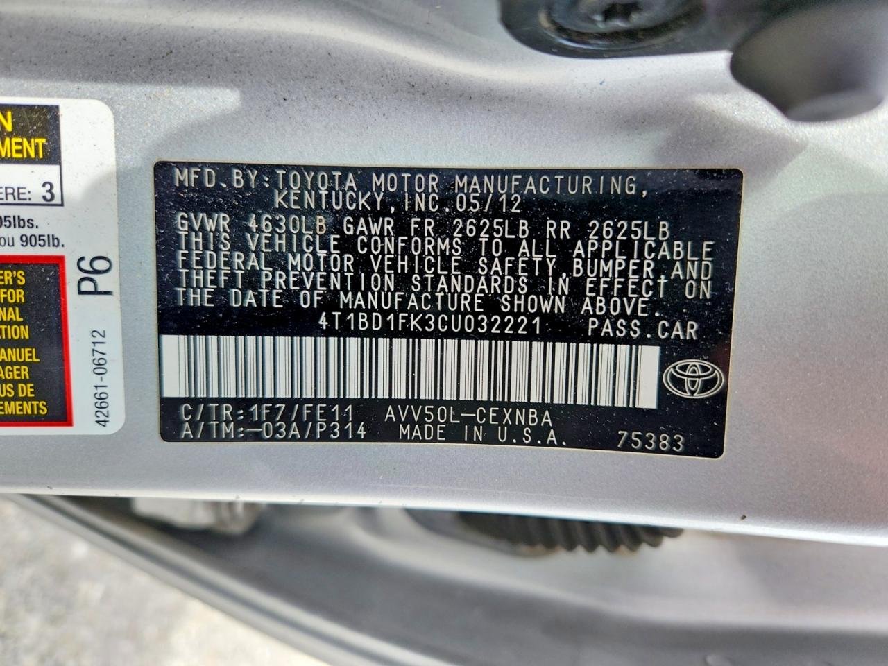 Toyota Camry Le