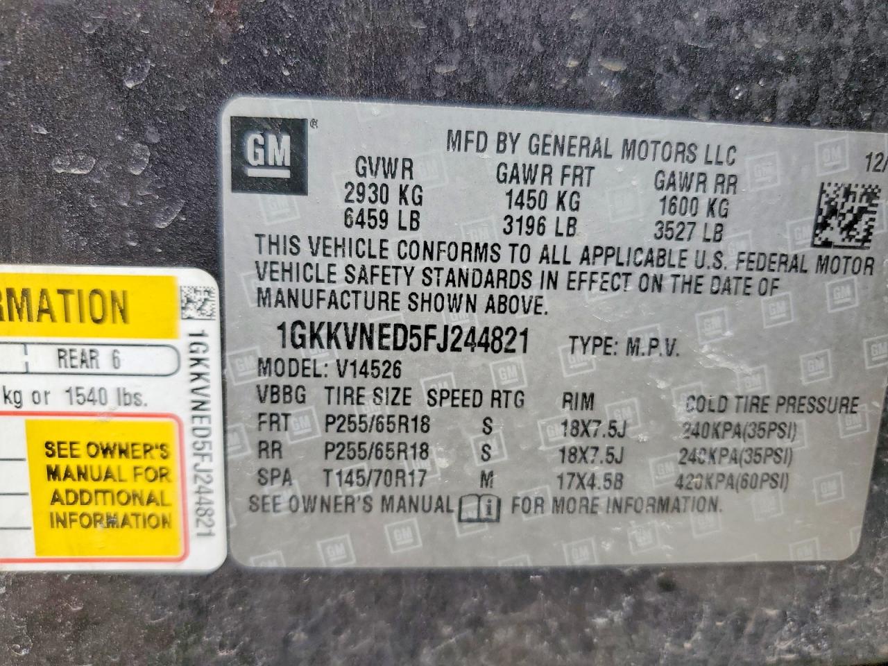 GMC Acadia Sle