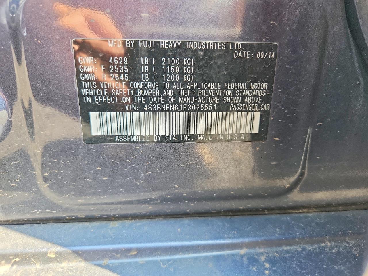 Subaru Legacy 3.6r Limited
