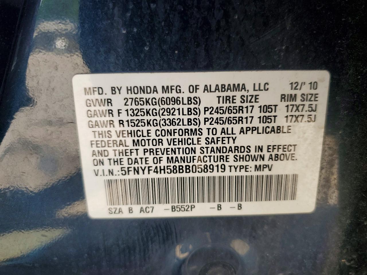 Honda Pilot Exl