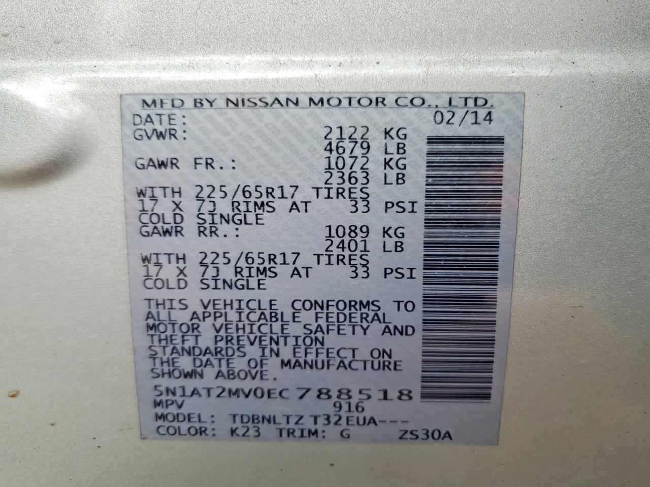 Nissan Rogue Sv