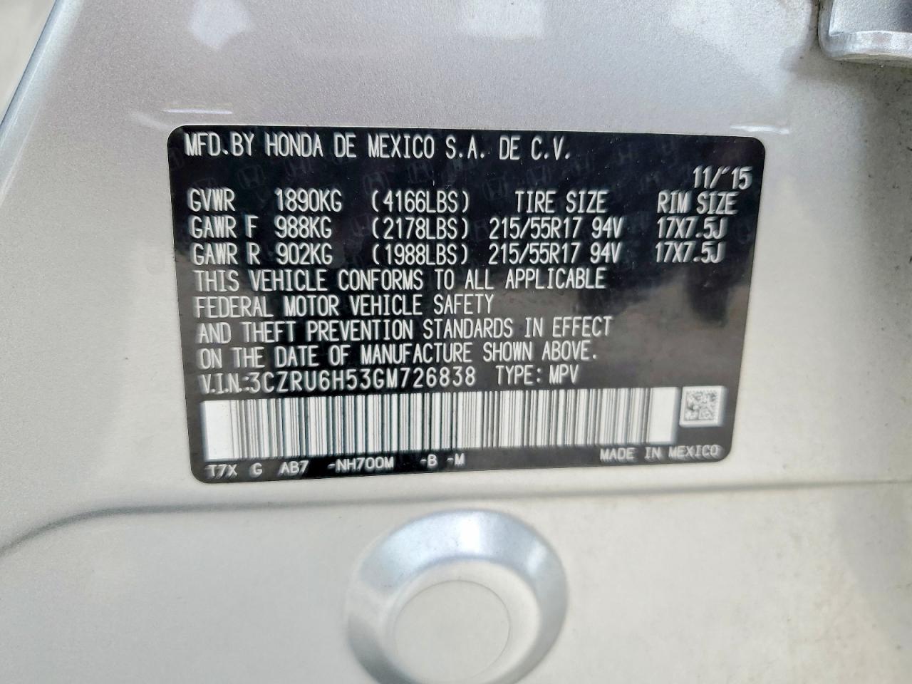Honda HR-V Ex