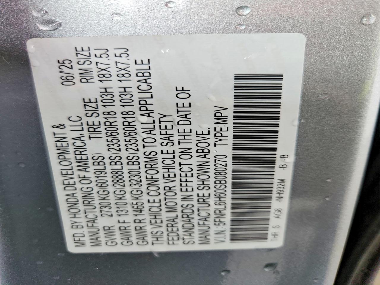 Honda Odyssey Exl