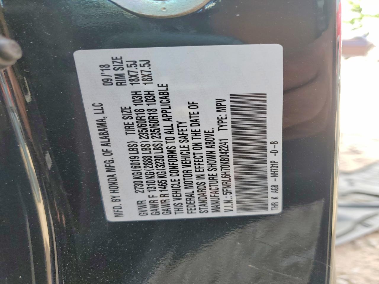 Honda Odyssey Exl