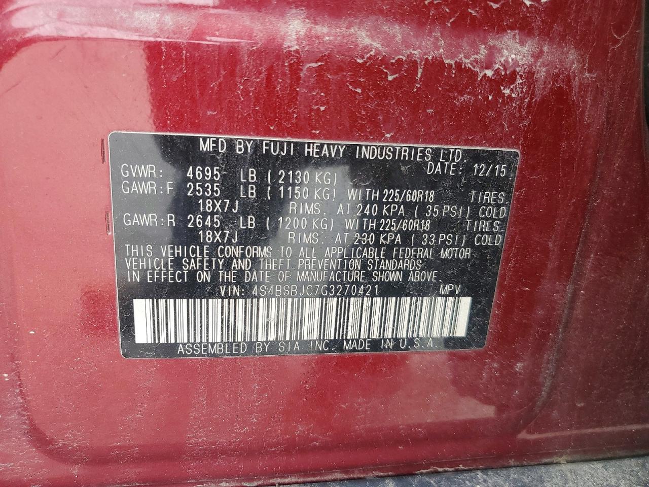 Subaru Outback 2.5i Limited