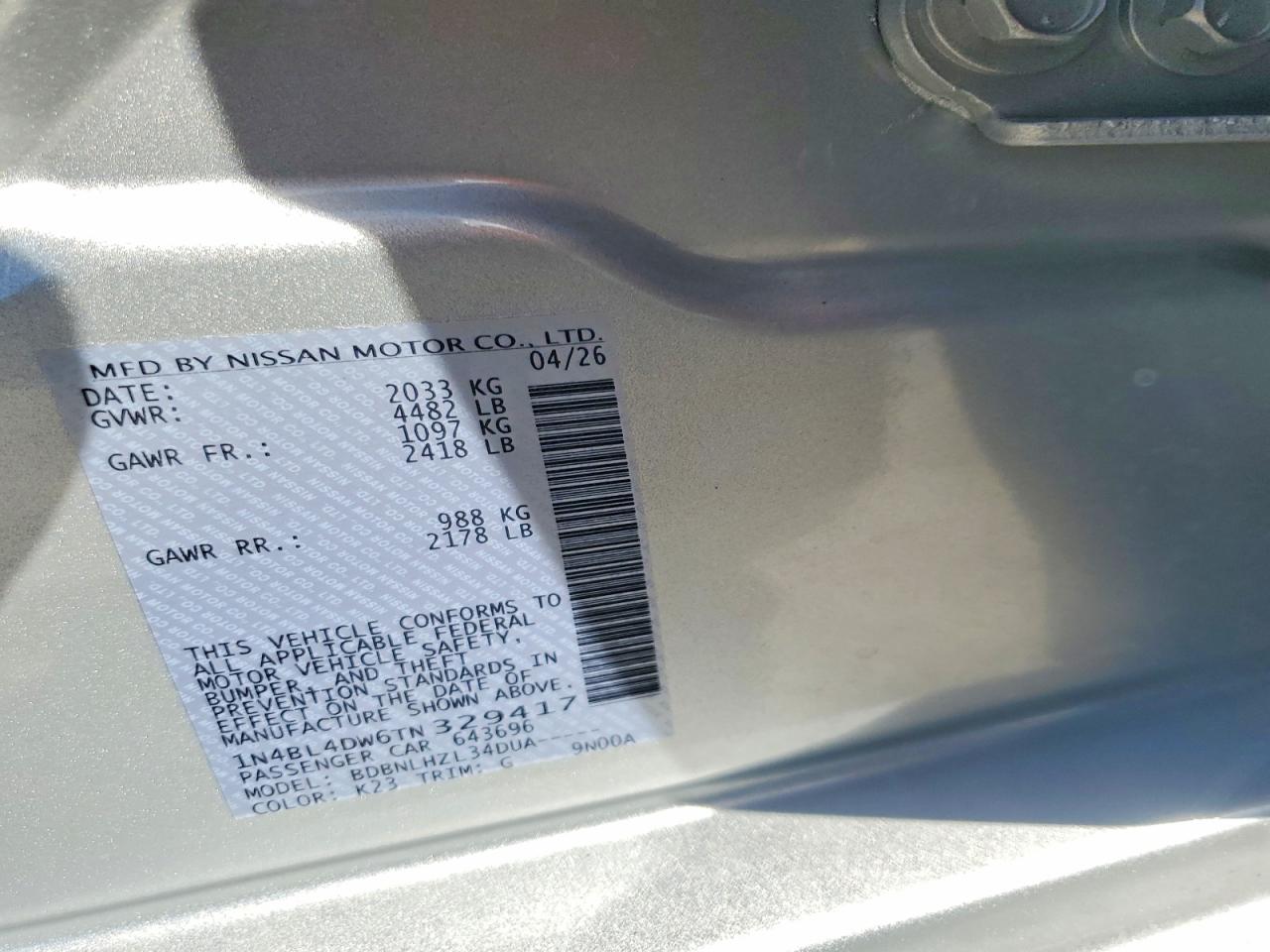 Nissan Altima Sv